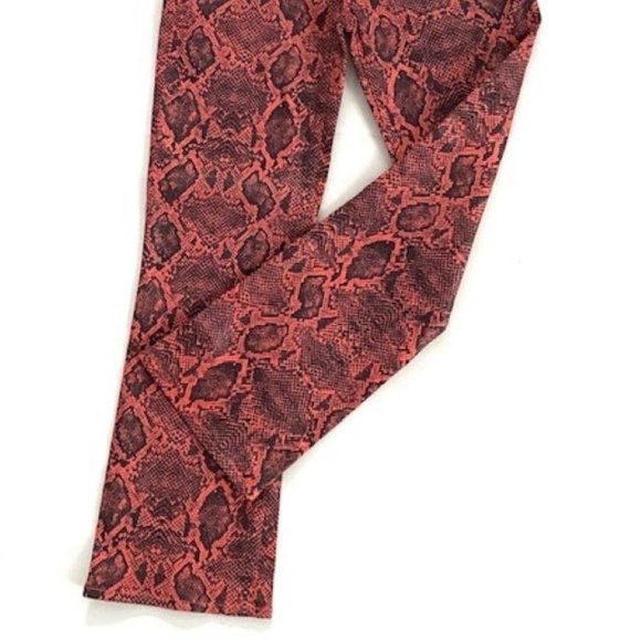 J Brand Selena Snakeskin Print Crop Bootcut Jeans Coated Kalani Boa - Picture 5 of 7